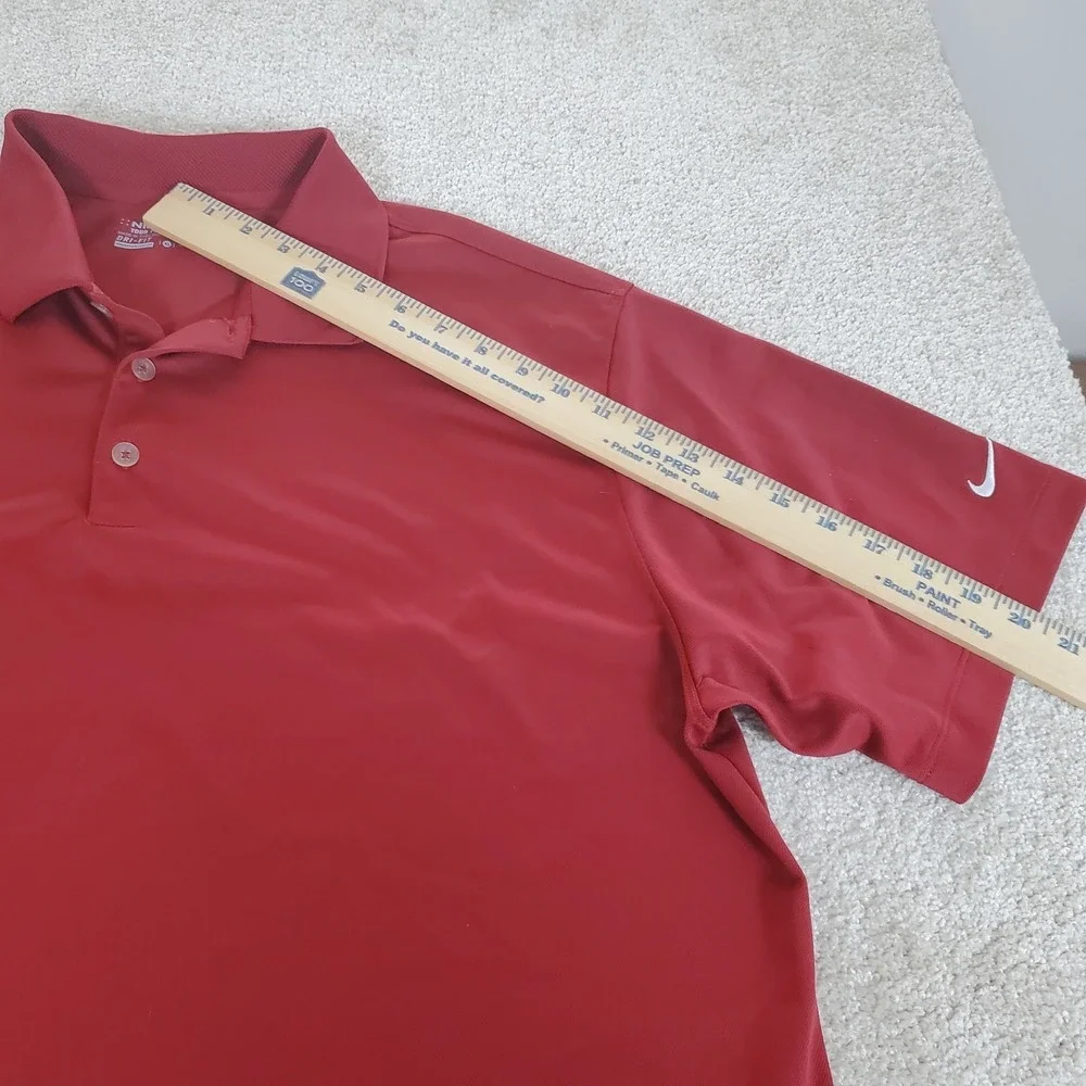 Nike Golf Polo Shirt Size XL Red Short Sleeve Dri-Fit Tour Performance